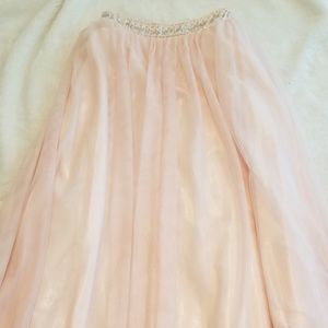 Formal Rhinestone Waistline Long Skirt